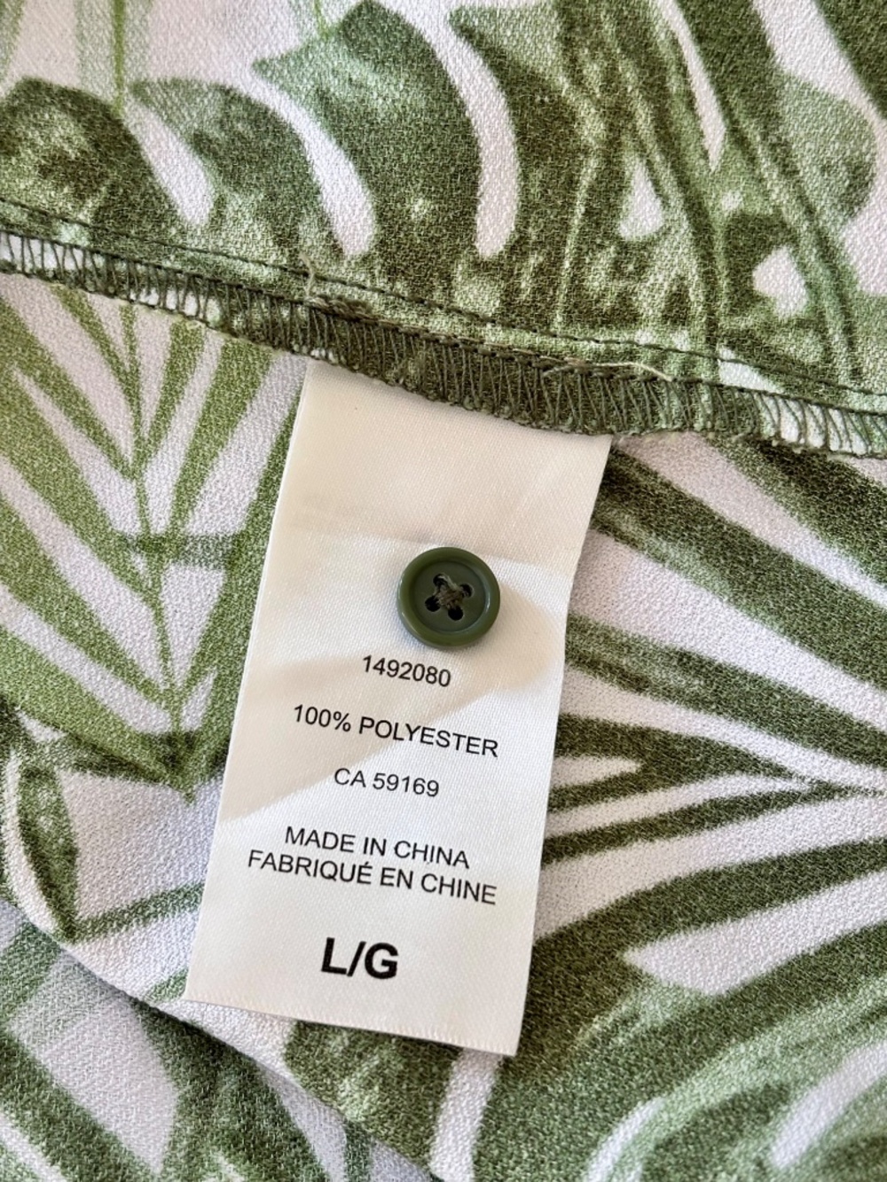 Mario Serrani Tropical Leaf Pattern Sleeveless Top Women’s Size Large - Picture 8 of 11